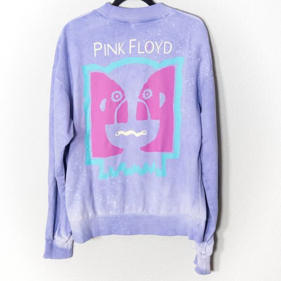 Pink Floyd Graphic Band Sweatshirt Purple Size Medium Oversized Grunge - Picture 2 of 7